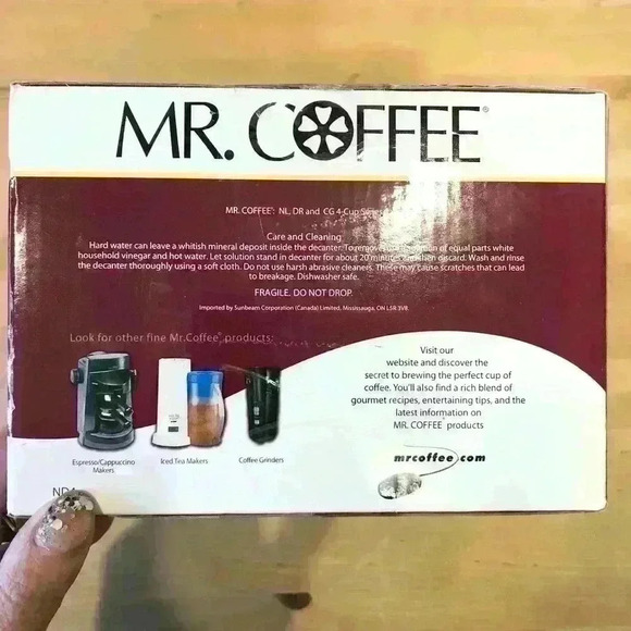 Mr. Coffee Glass Replacement Decanter Carafe, NL, DR, CG 4-Cup Series - Picture 4 of 6